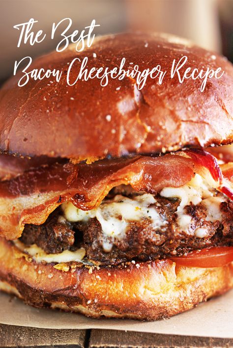 Bacon Cheeseburgers On Stove, Homemade Bacon Burgers, Cheeseburgers Recipes Burgers, Barbecue Bacon Burger, Big Burgers Cheeseburgers, Cheeseburger Ideas Burgers, Grilled Cheeseburger Recipes, Homemade Bacon Cheeseburgers, Juicy Cheeseburger Recipe