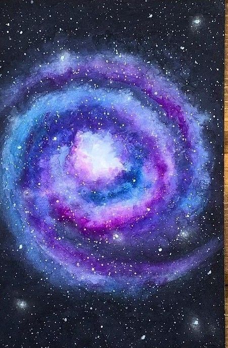 Andromeda Galaxy Painting, Spiral Galaxy Painting, Night Sky Drawing, Galaxy Art Painting, Galaxy Drawing, Outer Space Drawing, Nebula Painting, Galaxy Drawings, Galaxy Watercolor