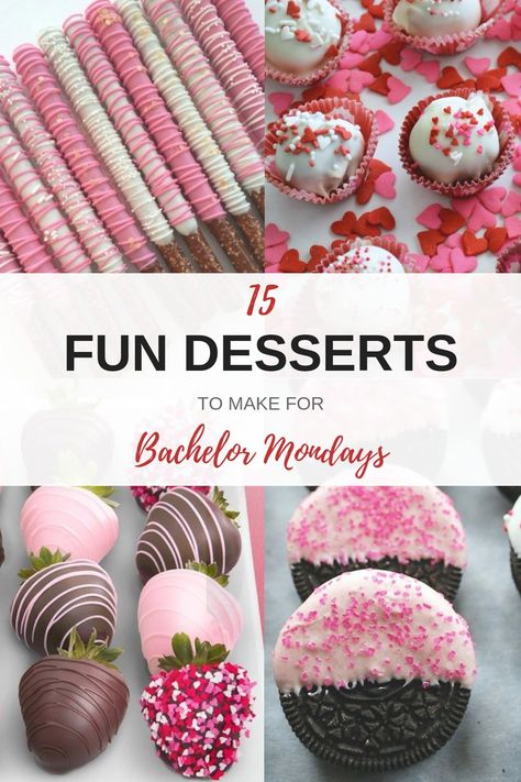 There is no better way to celebrate Bachelor Mondays than with your besties, enjoying some desserts. Here are the best ones for you! #bachelormondays #fundesserts Bachelorette Party Sweet Treats, Bachelorette Dessert Ideas, Fun Desserts To Make, Bachelorette Desserts, Bachelorette Party Desserts, Omni Drops, Good Desserts To Make, Birthday Party Props, Birthday Party Packs