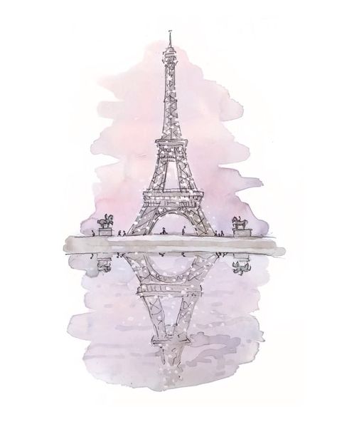 Lina Nordin Gee, Paris Aesthetic Sketch, Pink Eiffel Tower Aesthetic Wallpaper, Eiffel Tower Illustration Simple, Eiffel Tower Digital Art, Pink Paris Art, Paris Poster, Fancy Art, Paris Wall Art