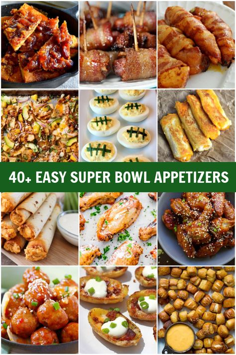 Simple Super Bowl Food, Easy Super Bowl Appetizers, Super Bowl Appetizers, Super Bowl Food Easy, Easy Super Bowl, Superbowl Appetizers, Party Appetizers Easy, Bowl Food, Superbowl Party Food