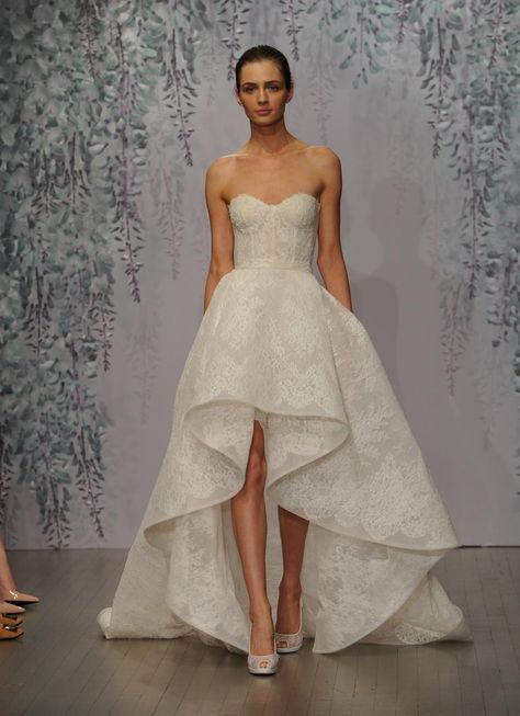 Monique Lhuillier Wedding Dress, Wedding Dresses High Low, White Mini Dress Graduation, Wedding Dress Collection, White Mini Dress Outfit, 2016 Wedding, Dress Graduation, 2016 Wedding Dresses, Graduation Dresses