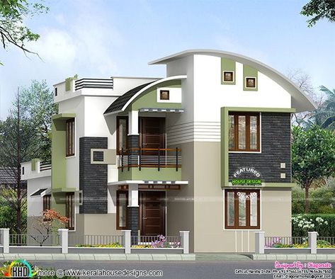 1500 sq-ft double storied home 1500 Sq Ft House, Home Elevation, Double Story House, House Roof Design, Kerala House Design, Simple House Design, House Plan Gallery, Kerala Houses, Model House Plan