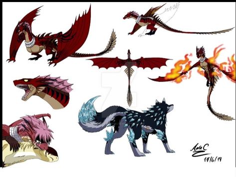 Natsu Dragneel Dragon Form, Wyverns Art, Exceed Fairy Tail, Fairy Tail Dragon, Fairy Tail Dragon Slayer, Fairy Tail Comics, Fariy Tail, Mystical Animals, Ice Dragon