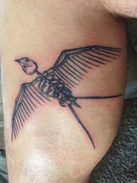 Swallow skeleton tattoo by Endy Rangel Sparrow Skeleton Tattoo, Eagle Skeleton Tattoo, Bird Bones Tattoo, Phoenix Skeleton, Bird Skeleton Tattoo, Hand Tatts, Swallow Bird Tattoos, Ant Tattoo, Christian Style