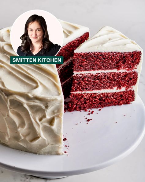 I Tried Smitten Kitchen's Red Velvet Cake | Kitchn Best Red Velvet Cake, 3 Layer Cakes, Red Velvet Cake Recipe, Best Thanksgiving Recipes, Red Cake, Smitten Kitchen, Red Food Coloring, Red Food, Velvet Cake