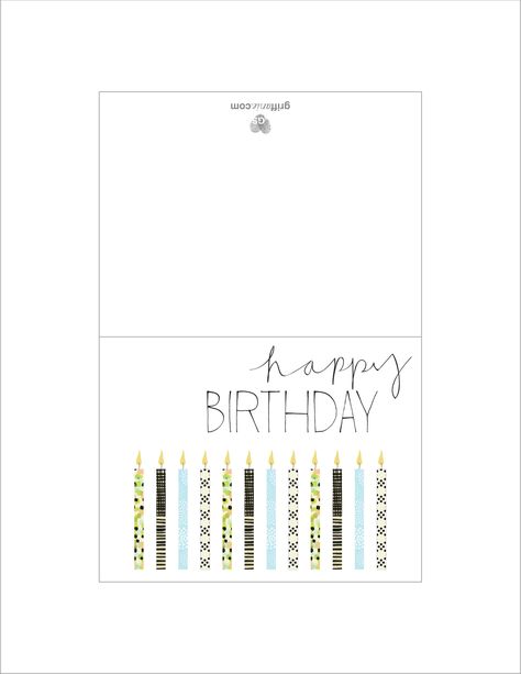 Printable Foldable Birthday Cards Birthday Cards Free Printable, Happy Birthday Dad Cards, Foldable Card Template, Birthday Card Template Free, Free Printable Birthday Cards, Diy Holiday Cards, Happy Birthday Printable, Beautiful Birthday Cards, Foldable Card