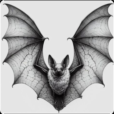 Anatomical Bat Tattoo, Realistic Bat Drawing, Bat Drawing Tattoo, Sketches For Tattoos, Bat Black And White, Bat Tats, Bat Sketch, Bats Tattoo Design, Gothic Drawings