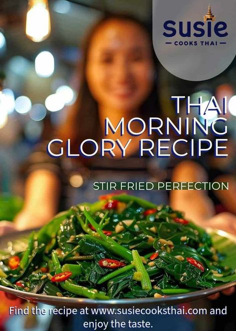 Experience vibrant Thai flavors with our Thai Stir Fried Morning Glory (Pad Pak Boong) recipe! 🌿 This quick and tasty dish features crispy morning glory stir-fried with garlic, chili, and a savory sauce. Perfect as a side or main, it’s easy to prepare and delivers authentic Thai taste. Ideal for busy nights or a quick meal, this recipe is a fresh and flavorful addition to your kitchen. Click to get the recipe and enjoy a taste of Thailand at home! 😋✨ #ThaiRecipes #Foodie #QuickMeals Stir Fried Morning Glory, Morning Glory Recipe Thai, Morning Glory Recipe, Veitmanese Food, Thai Flavors, Thai Stir Fry, Spice Tray, Veggie Delight, Thai Dishes