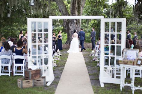 Navy Blue Color Palette, Large Oak Tree, Rustic Wedding Suit, Wedding Aisle Outdoor, Wedding August, Fern Wedding, Outdoor Backdrops, Rustic Wedding Showers, Rustic Wedding Backdrops