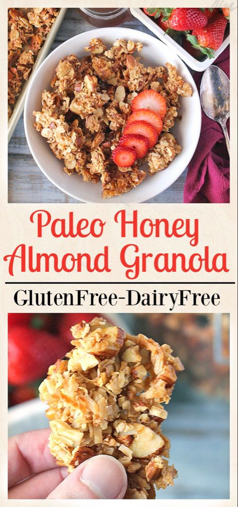 Yucky Food, Root Recipes, Honey Almond Granola, Healthier Baking, Breakfast Paleo, Paleo Ideas, Aip Breakfast, Paleo Granola, Caveman Diet