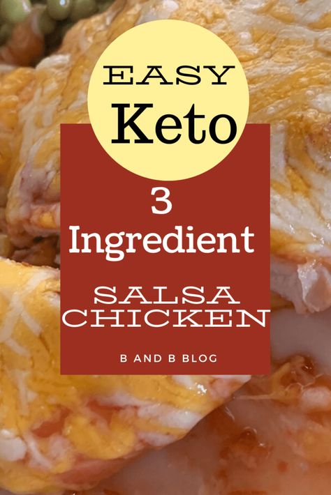 Keto Salsa Chicken, Keto Salsa, 3 Ingredient Dinners, Beverly Ennis Hoyle, Three Ingredient Recipes, Crockpot Pork Chops, B And B, 3 Ingredient Recipes, Salsa Chicken