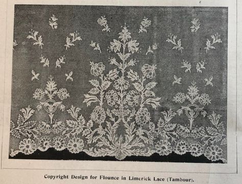 Limerick lace – By the Poor For the Rich: Lace in Context Limerick Lace, Beautiful Sewing, Dresses Materials, Lace Handkerchief, French Paris, Types Of Lace, Dress Embroidery, Point Lace, Irish Art