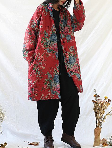 Monday Aesthetic, Chinese Jacket, Jacket Cape, Quilt Jacket, Fall Inspo, New Chinese Style, New Chinese, Floral Vintage, Quilted Jacket