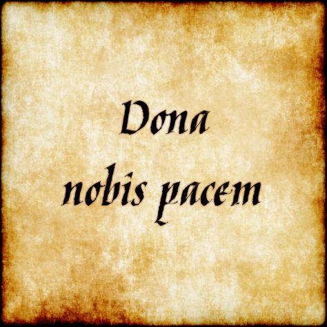 Dona nobis pacem - Give us peace. #latin #phrase #quote #quotes - Follow us at facebook.com/LatinQuotesPhrases Lux In Tenebris, Latin Tattoo, Harry Potter Quotes Funny, Latin Quotes, Latin Language, Inspired Quotes, Latin Phrases, Latin Words, Magical Moments