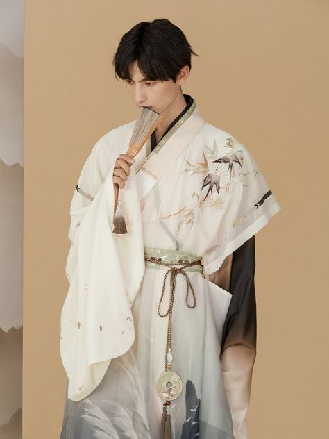 Japanese Yukata Male, Traditional Chinese Clothing Male, Yukata Male, Chinese Hanfu Male, Hanbok Male, Male Hanfu, Mode Harajuku, Hanfu Men, Japanese Traditional Clothing