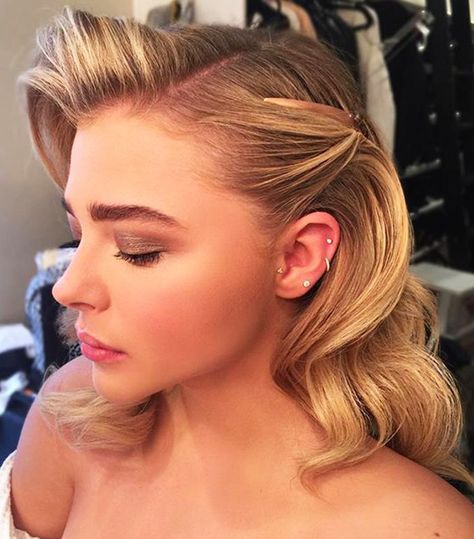 Hollywood Glam Hair, Old Hollywood Hair, Hollywood Curls, Wedding Hairstyles Medium Length, Hollywood Hair, Chloë Grace Moretz, Simple Wedding Hairstyles, Best Wedding Hairstyles, Grace Moretz