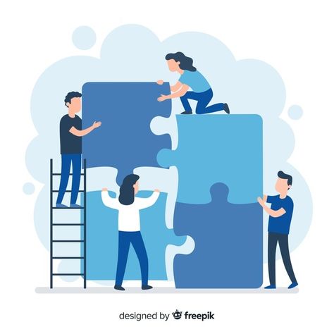 Social Illustration, Puzzle Illustration, Vector Illustration Character, Business Cartoons, Vector People, People Icon, About People, Flat Illustration, Design Web