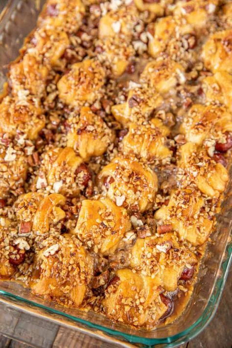 Sticky Pecan Pigs in a Blanket - Plain Chicken Pioneer Woman Pigs In A Blanket, Cinnamon Roll Pigs In A Blanket, Lil Smokies Crescent Rolls, Little Smokies Crescent Rolls, Flatout Recipes, Little Smokies Recipes, Smokies Recipe, Little Smokies, Brown Sugar Butter