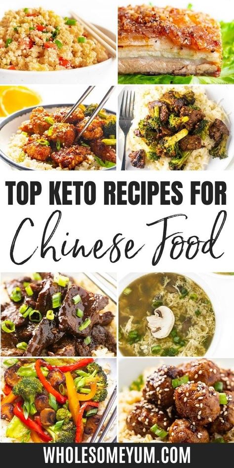 Keto Chinese Food: Takeout Guide & Recipes | Wholesome Yum Keto Chinese Recipes, Chinese Food Takeout, Keto Chinese Food, Keto Chinese, Chinese Food Recipes, Recipes To Cook, Chinese Takeout, Low Carb Dinner Recipes, Food Options