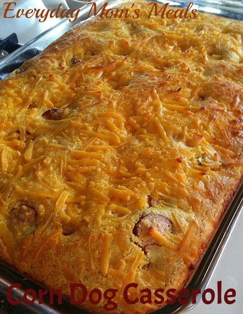 State fair casserole...probably won't make it again only 3 out of 5 of us liked it. I thought was good, knew my daughter wouldn't like it but was shocked when my youngest son said he didn't like it. :( Corn Dog Casserole, Hot Dog Casserole, Corn Dog, Hot Dog Recipes, Country Cooking, Isagenix, Corn Dogs, Fair Food Recipes, Dog Recipes