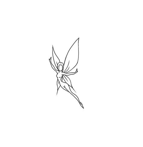 Small Fairy Tattoos, Fairy Wing Tattoos, Tattoo Fairy, Pixie Tattoo, Small Girly Tattoos, Fairy Tattoo Designs, Small Pretty Tattoos, Petite Tattoos, Cute Tiny Tattoos