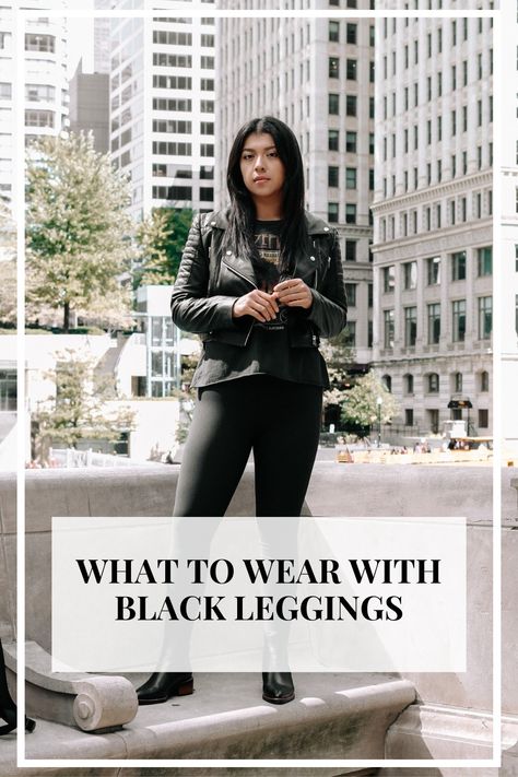 What To Wear With Black Leggings Outfit Ideas  - Mazciel Black Leggings Outfit Ideas, School Leggings Outfit, Outfit Ideas For Work, Band Tee Outfits, Tennis Skirt Outfits, Leggings Outfit Ideas, Black Leggings Outfit, Monochromatic Outfit, Flared Leggings