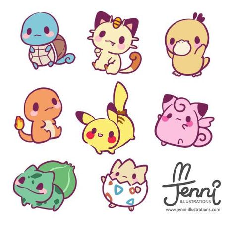 17 best ideas about Catch Pokemon on Pinterest | Videos of pokemon ... First 150 Pokemon, Chibi Pokemon, 150 Pokemon, Pikachu Pikachu, Pokemon Stickers, Cute Pokemon Wallpaper, Cute Kawaii Drawings, Pokemon Drawings, Dessin Adorable