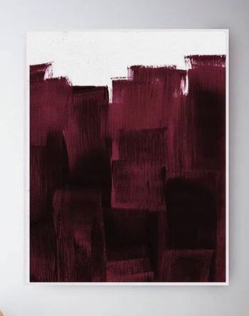 Burgundy Artwork, Burgundy Painting, Vino Color, Burgundy Walls, Burgundy Paint, Art Aesthetic Room, Minimal Painting, Romance Art, Plaster Art