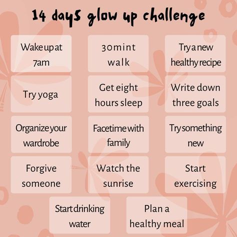 How To Glow Up 1 Week Before School, 31 Day Glow Up Challenge, Winter Break Glow Up Challenge, 7 Days Glow Up Challenge, 90 Day Glow Up Challenge, 7 Day Glow Up Challenge, Appearance Change Ideas, 1 Month Glow Up, After Break Up Glow Up