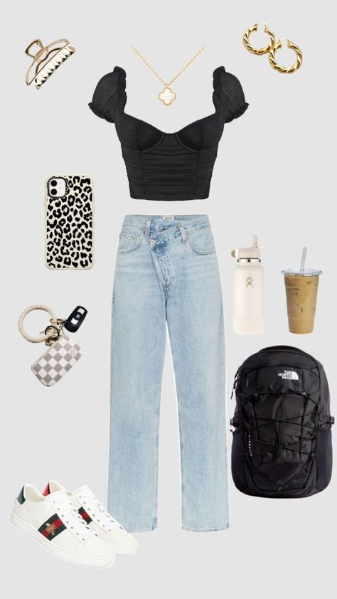 Classy and stylish outfit for the first day of school 🏫 Comfortable and dress code appropriate 🥰 School Outfits Teenage Girl, Preppy Outfit For School, Preppy School Outfits Summer, Cute Outfits Back To School, Back Go School Outfits, Cute Outfits For School Preppy, Aesthetic Birthday Outfit Ideas, Cute Outfit Boards, Cute Back To School Outfits Summer