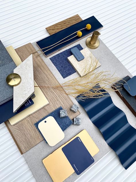 Color Palette Navy Gold, Navy Moodboard, Henley Homes, Beauty Shop Decor, Materials Board Interior Design, Teal Interiors, Blue Interior Design, Mood Board Interior, Phone Wallpaper Boho