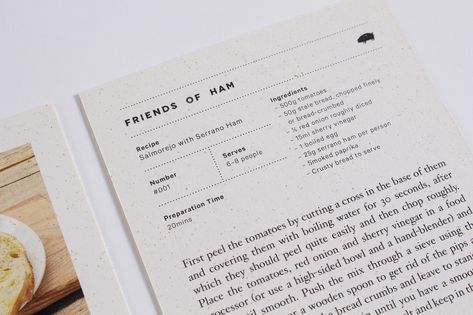 Friends of Ham (2) on Behance Meat Menu Design, Food And Wine Magazine, Recipe Book Design, Magazine Design Inspiration, Cookbook Design, Magazine Recipes, Wine Magazine, Collateral Design, Recipe Organization