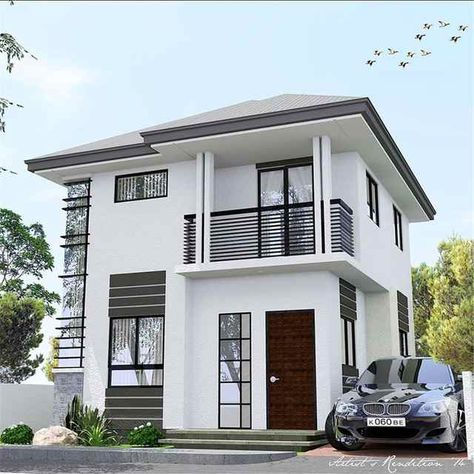 Source Luxury Modern Design Low cost small residential prefabricated houses india on m.alibaba.com Cheap Houses To Build, Philippines House Design, Two Story House Design, 2 Storey House Design, Two Story House, Best Modern House Design, Building Plans House, Casas Coloniales, Small House Design Plans