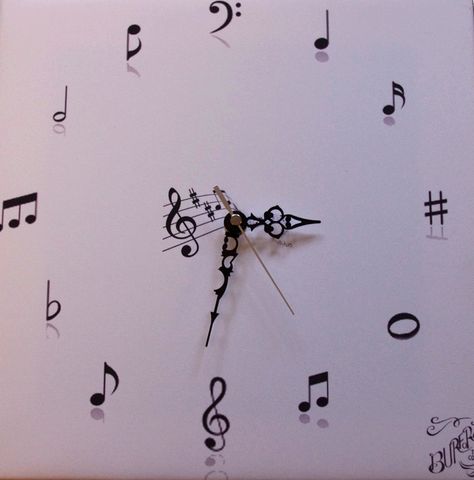 It's always time for music Music Clock, Music Jokes, Art Clock, Digital Wall Clock, Notes Art, Cool Clocks, Diy Clock Wall, Musical Art, Clock Wall