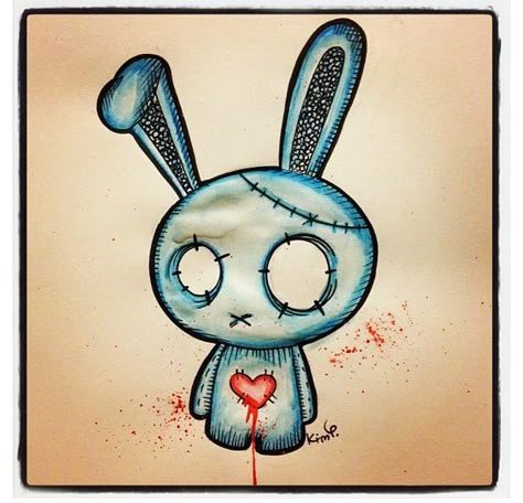 Zombie Bunny Zombie Bunny Tattoo, Voodoo Bunny Tattoo, Voodoo Bunny Drawing, Monsters Drawings, Voodoo Doll Tattoo, Zombie Bunny, Evil Bunny, Large Bunny, Cute Monsters Drawings