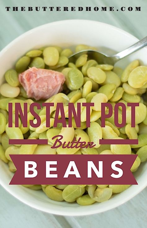 Instant Pot Butter Beans, Rosemary Beef Stew, Lima Beans And Ham, Rosemary Beef, Freeze Beans, Butter Beans Recipe, Instant Food, Ham Hock, Easy Side Dish