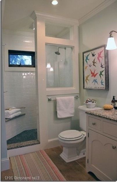 Convert your tub to a walk-in shower! | My Perpetual Project Makeover Kamar Mandi, Farmhouse Bathroom Remodel, Small Bath, Bathroom Remodel Ideas, Basement Bathroom, Bathroom Redo, Bathroom Renos, Shower Remodel, Bath Ideas