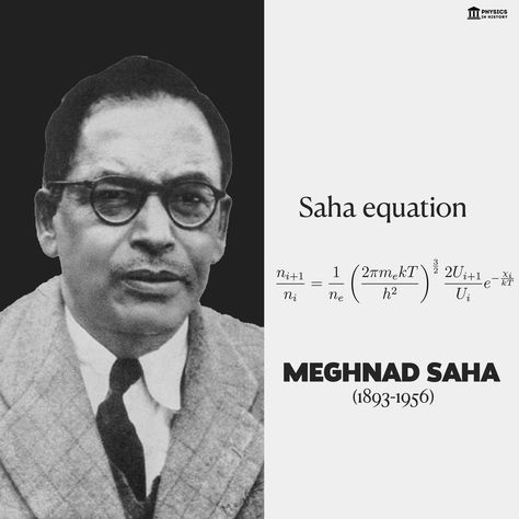 Meghnad Saha was a brilliant Indian physicist and astrophysicist who made significant contributions to the fields of stellar spectra, thermal ionization, nuclear physics, and ionosphere. Thermal Physics, Nuclear Physics, Physics, Science, Quick Saves