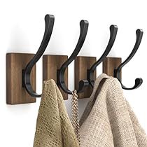 Decorative Coat Hooks Entryway, Coat Hooks Entryway Small Spaces, Purse Hooks Wall, Wood Wall Hooks, Rustic Wall Hooks, Mudroom Makeover, Coat Hooks Wall Mounted, Wood Hooks, Hanging Hats