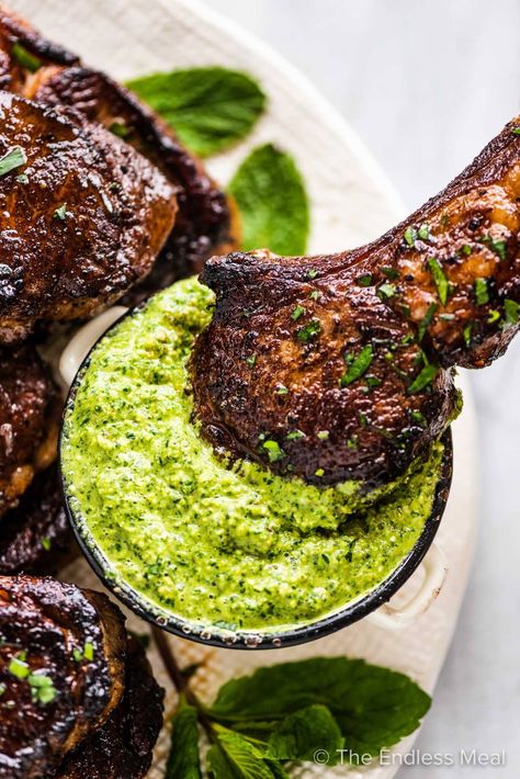 Lamb Lollipops, Mint Pesto, Lamb Chop Recipes, Recipes Mexican, Lamb Dishes, Chops Recipe, Lamb Chops, Lamb Recipes, Easter Hair