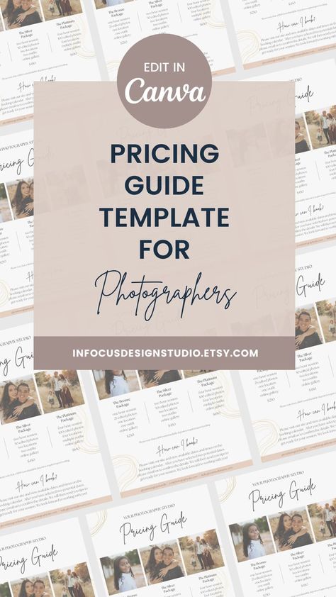 High-end minimalist Photography Pricing Guide template for your photography business. This template is editable in Canva (it's free to register!). You can customize text, text color, and elements! Showcase your product pricing with clients using this modern and minimalist 8.5" x 11" Photography Pricing Guide template for photographers or other creative professional businesses. Photography Price List Template, Photography Price List, Pricing Guide Photography, Pricing Guides Templates, Pricing Templates, Pricing Guides, Price List Template, Photography Pricing, Minimalist Photography