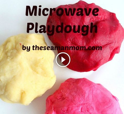 Microwave playdough Microwave Playdough, Make Your Own Playdough, Preschool Sensory, Fun Projects For Kids, Playdough Mats, Playdough Recipe, Project For Kids, Toddler Fun, Play Dough