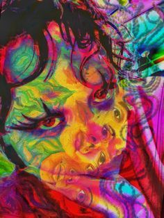 Distortion Art Painting, Cool Art Colorful, Inferiority Complex Art, Color Schemes Art, Distortion Art Drawing, Variety In Art, Alternative Painting, Distorted Art, Art Experimentation