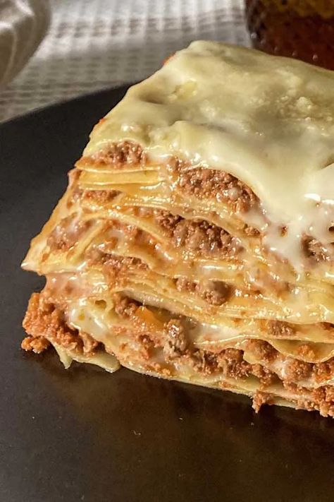 Step Authentic Pasta Recipes Italy, Neopolitan Lasagna, Lasagna Authentic Italian, Authentic Italian Lasagna Recipe Italy, Lasagna Bolognese Bechamel, Emma Fontanella Recipes, Traditional Italian Lasagna, Real Italian Lasagna Recipe, Bolognese Lasagna Recipe