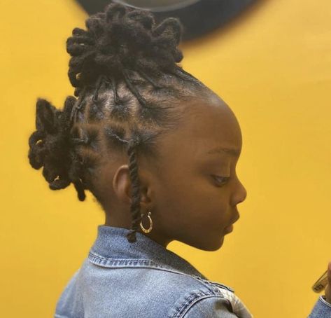 Kids Locs Styles Girls Short, Toddler Locs Girl, Loc Styles For Girls Kids, Kids Loc Styles Daughters, Girls Loc Styles, Kids Dreadlocks Styles, Locs Hairstyles For Kids, Loc Hairstyles For Kids, Kids Locs Styles Daughters