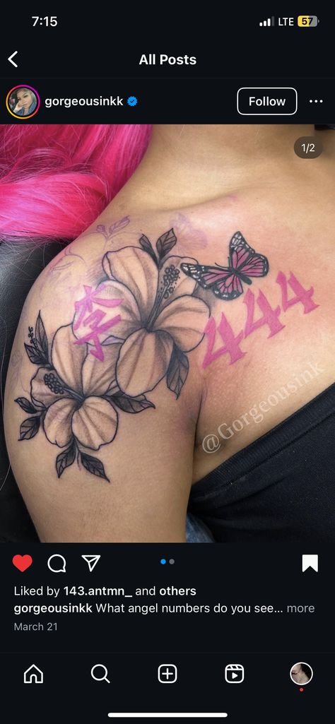 Cute Shoulder Tattoos, Shoulder Tats, Arm Sleeve Tattoos For Women, Feminine Tattoo Sleeves, Tattoos For Black Skin, Pretty Tattoos For Women, Arm Sleeve Tattoos, Tattoo Outline, Sleeve Tattoos For Women