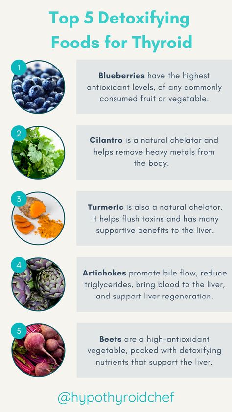 Top 5 Detoxifying Foods for Thyroid Thrivers Thyroid Healing Foods, Detoxifying Foods, Thyroid Healthy Foods, Detox Pathways, Foods For Thyroid Health, Detoxifying Food, Thyroid Recipes, Thyroid Remedies, Thyroid Healing