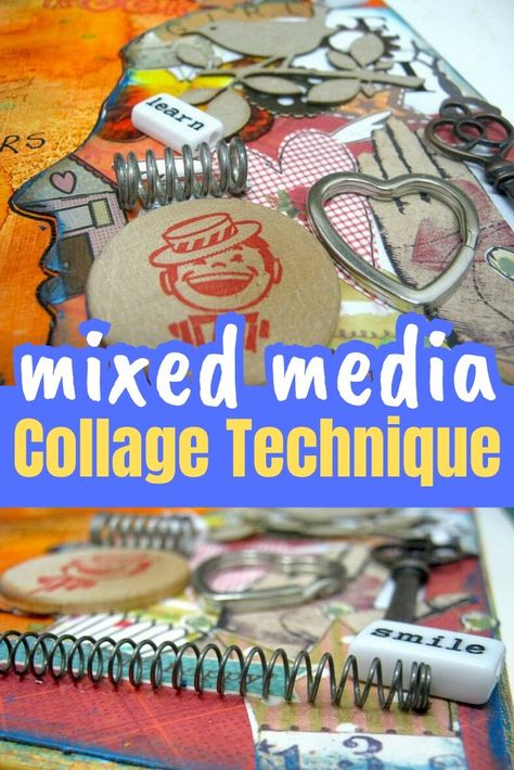 How to make a beautiful mixed media collage on canvas Multi Media Art Ideas, Mixed Media Backgrounds Tutorial, Backgrounds Tutorial, Mixed Media Collage Techniques, Mixed Media Collage On Canvas, Collage Magazine, Mixed Media Backgrounds, Mixed Media Diy, Different Elements