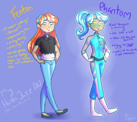 HalfaJazz by Pigte Danny And Jazz, Jazz Fenton, Phantom Comics, 07 Ghost, Supernatural Comic, Cartoon As Anime, Sailor Neptune, Danny Phantom, A Ghost